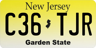 NJ license plate C36TJR