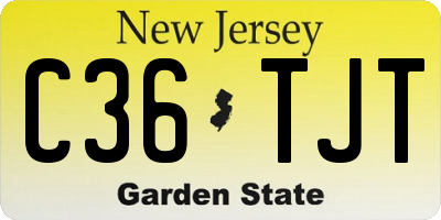 NJ license plate C36TJT