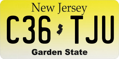 NJ license plate C36TJU