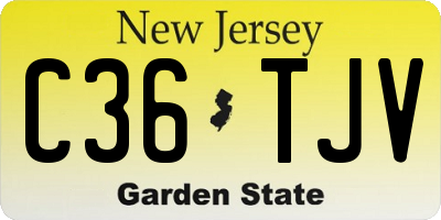 NJ license plate C36TJV