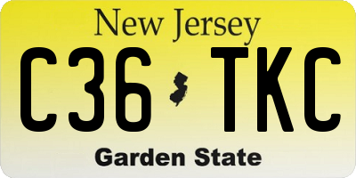 NJ license plate C36TKC