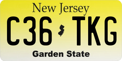 NJ license plate C36TKG