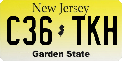 NJ license plate C36TKH