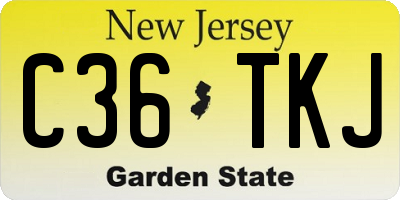 NJ license plate C36TKJ