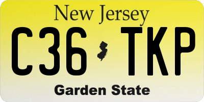 NJ license plate C36TKP