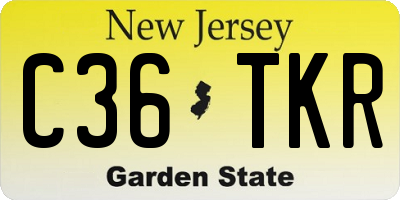 NJ license plate C36TKR