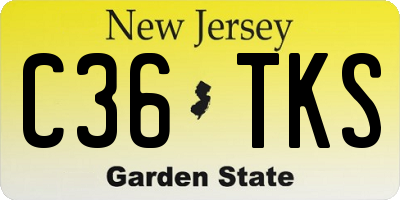 NJ license plate C36TKS