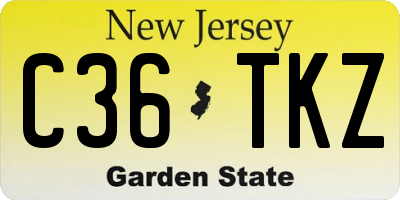 NJ license plate C36TKZ