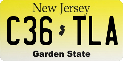 NJ license plate C36TLA