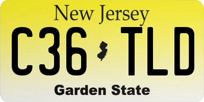 NJ license plate C36TLD