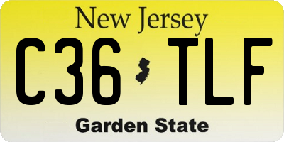 NJ license plate C36TLF