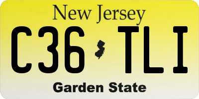 NJ license plate C36TLI