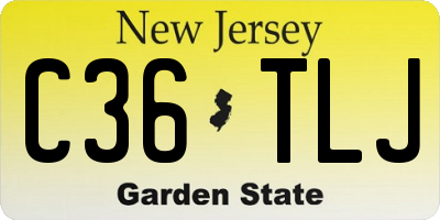 NJ license plate C36TLJ