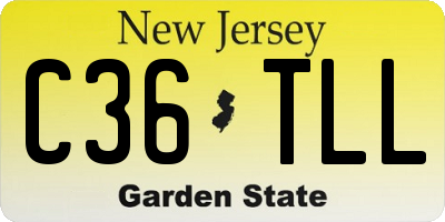NJ license plate C36TLL