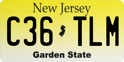 NJ license plate C36TLM