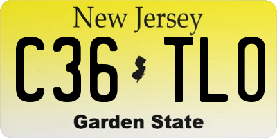 NJ license plate C36TLO