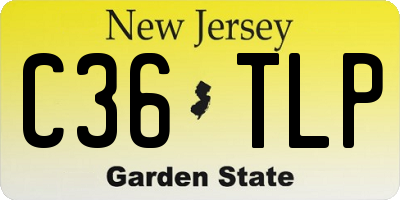 NJ license plate C36TLP