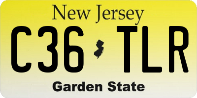 NJ license plate C36TLR