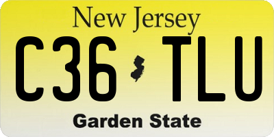 NJ license plate C36TLU