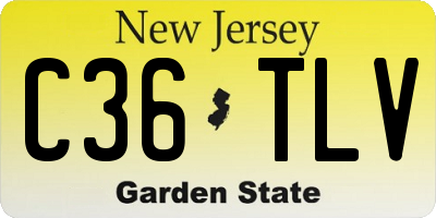 NJ license plate C36TLV
