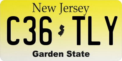 NJ license plate C36TLY