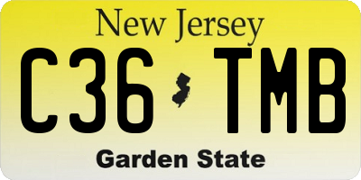 NJ license plate C36TMB