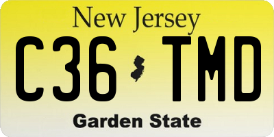 NJ license plate C36TMD