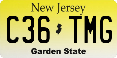NJ license plate C36TMG