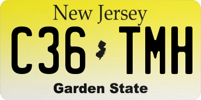 NJ license plate C36TMH
