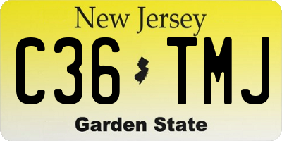 NJ license plate C36TMJ