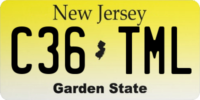NJ license plate C36TML