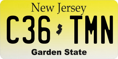 NJ license plate C36TMN