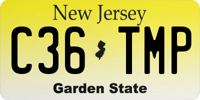 NJ license plate C36TMP