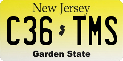 NJ license plate C36TMS