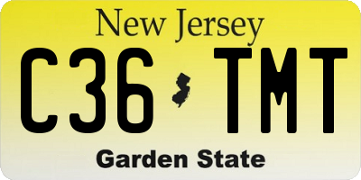 NJ license plate C36TMT