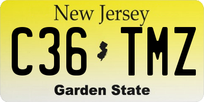 NJ license plate C36TMZ