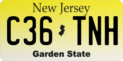 NJ license plate C36TNH
