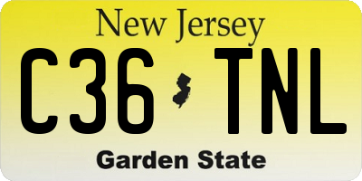NJ license plate C36TNL