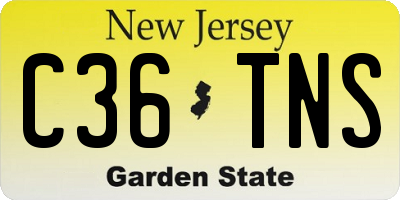 NJ license plate C36TNS
