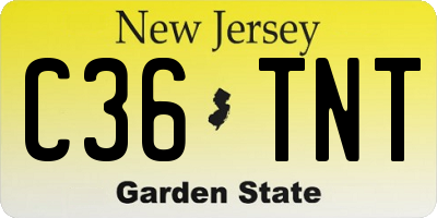 NJ license plate C36TNT