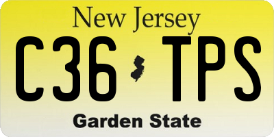 NJ license plate C36TPS