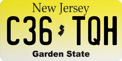 NJ license plate C36TQH