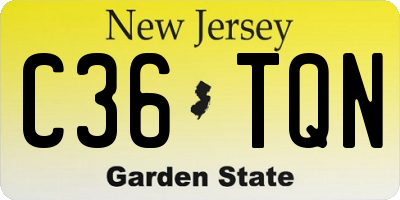 NJ license plate C36TQN