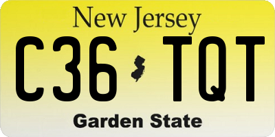 NJ license plate C36TQT