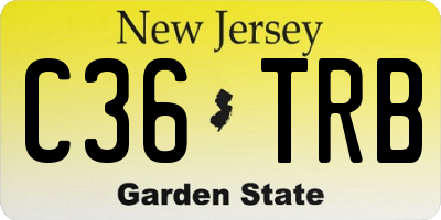 NJ license plate C36TRB