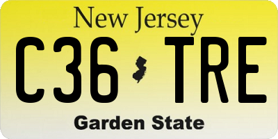 NJ license plate C36TRE