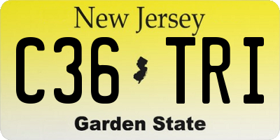 NJ license plate C36TRI
