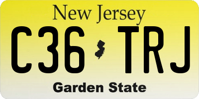 NJ license plate C36TRJ