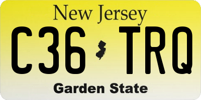 NJ license plate C36TRQ