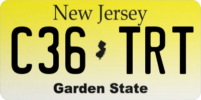 NJ license plate C36TRT